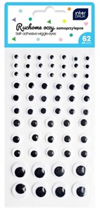 Obrazek Oczy ruchome samoprzylepne 62szt