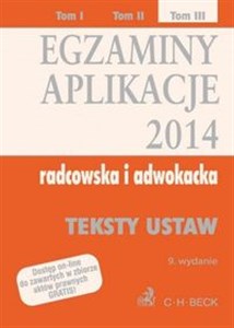 Bild von Egzaminy Aplikacje 2014 radcowska i adwokacka Tom 3