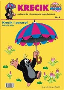 Obrazek Krecik i parasol malowanka z kolorowymi reprodukcjami