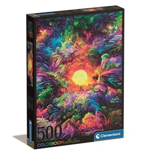 Obrazek Puzzle 500 Color Boom Psychedelic Jungle Sunrise 35518