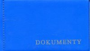 Obrazek Okładka na dokumenty mała niebieska
