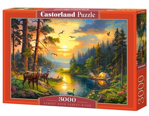 Bild von Puzzle 3000 Sunset over Forest River C-300686-2