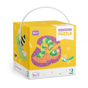 Obrazek Puzzle 6w1 ( 2,3,4 ) Owady DOP300253