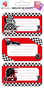 Bild von Naklejki na zeszyty Wyścigi 6szt