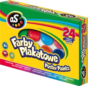 Obrazek Farby As plakatowe Astra 24 kolory 20 ml