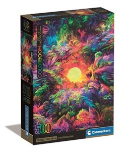 Obrazek Puzzle 500 Compact Psychedelic Jungle Sunrise 35530