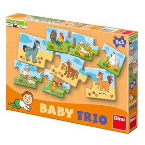 Obrazek Puzzle Baby rodzina 8x3 DINO