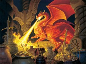 Obrazek Puzzle 1000 Czerwony smok
