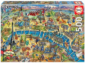 Bild von Puzzle 500 Mapa Paryża G3