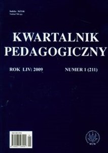 Obrazek Kwartalnik pedagogiczny nr 1/2009