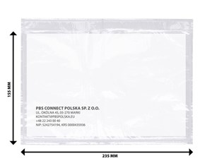 Bild von Koperta/przylga kurierska transparentna 500szt