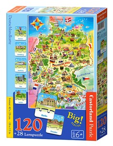 Obrazek Puzzle 120 Deutschlandkarte