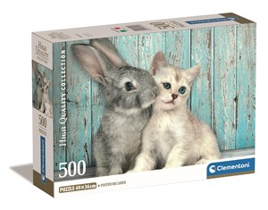 Bild von Puzzle 500 Compact Cat & Bunny 35539