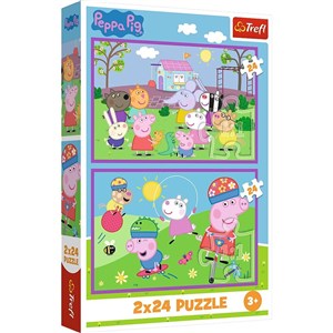 Bild von Puzzle 2x24 Peppa na placu zabaw  Peppa Pig 34435