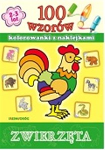 Obrazek 100 wzorów Zwierzęta Kolorowanki z naklejkami