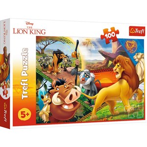 Obrazek Puzzle 100 Przygody Simby Król Lew