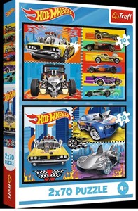 Bild von PUZZLE 2x70 - Samochodziki Hot Wheels 34442