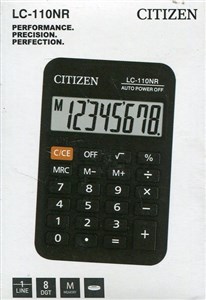 Obrazek Kalkulator Citizen kieszonkowy LC-110NR 8 cyfrowy czarny