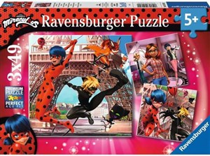 Bild von Puzzle 2D 3x49 Miraculum Biedronka i Czarny Kot 5189