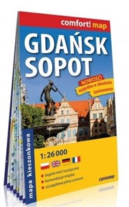 Obrazek Gdańsk Sopot kieszonkowy laminowany plan miasta 1:26000