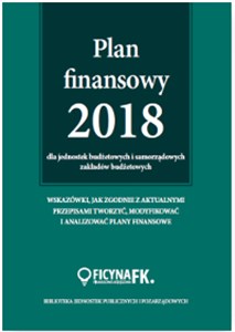 Obrazek Plan finansowy 2018 dla jednostek budżetowych i samorządowych zakładów budżetowych