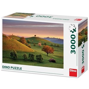 Obrazek Puzzle 3000 Szwajcaria,Widok na pola