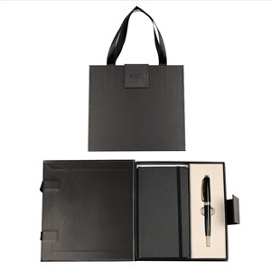 Obrazek Pióro wieczne + notes Symphony premium czarno...