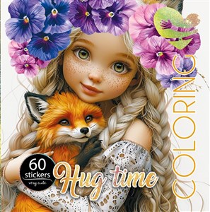 Obrazek Kolorowanka z naklejkami 200x200 Przytulanie lisek