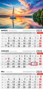 Obrazek Kalendarz 2026 trójdzielny ekonomiczny Mazury KTE VE13