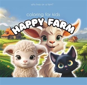 Obrazek Kolorowanka 140x140 Happy Farm owca