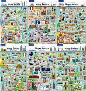 Bild von Naklejki edukacyjne Mapy świata MIX