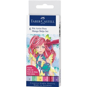 Obrazek Pisaki Pitt Artist Pen Manga Shojo 6szt