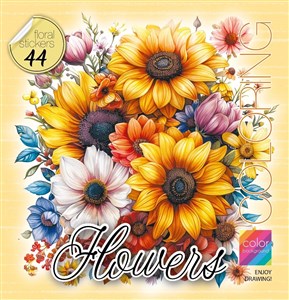 Bild von Kolorowanka z naklejkami 200x200 Kwiaty żółte