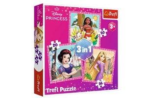 Bild von Puzzle 3 w 1 Piękne kwiaty  Disney Princess