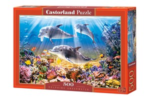 Bild von Puzzle 500 Dolphins Underwater