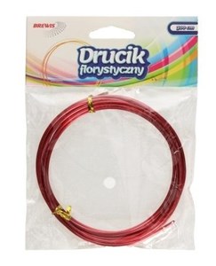 Obrazek Druciki florystyczne 3mx2mm czerwone