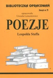 Bild von Biblioteczka Opracowań Poezje Leopolda Staffa Zeszyt nr 71