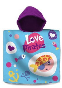 Bild von Poncho kąpielowe Love Pirates 120x60cm KL10597