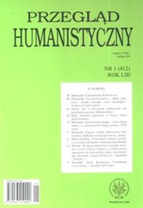 Bild von Przegląd humanistyczny 1/2009