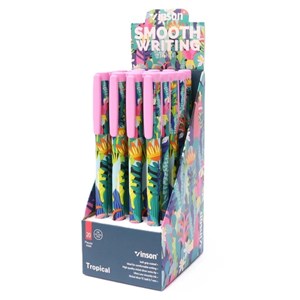 Obrazek Długopis z zatyczką Fashion Tropical nieb. (20szt)