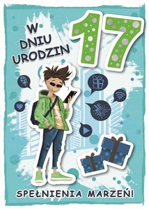 Obrazek Karnet urodziny 17