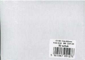 Obrazek Koperty białe C6 SK B/O BM (50szt)