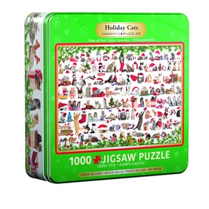 Bild von Puzzle 1000 TIN Holiday Cats 8051-0940
