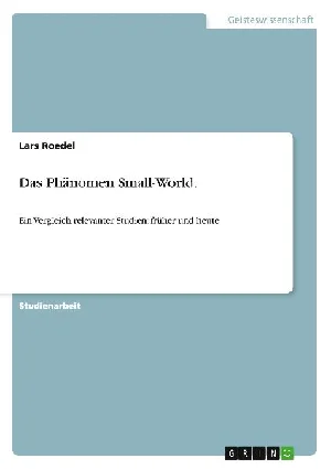 Obrazek ROEDEL, L: PHÄNOMEN SMALL-WORLD.