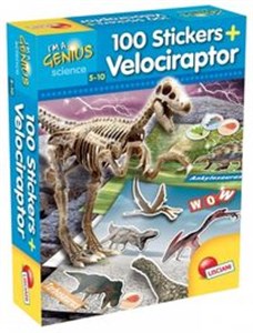 Obrazek I'm a Genius Dino 100 Stickers Velociraptor