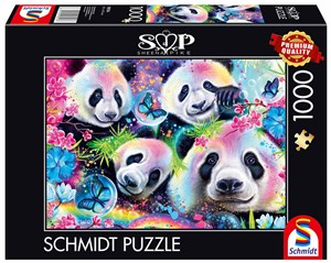 Obrazek Puzzle 1000 PQ Sheena Pike Pandy i kwiaty 112324