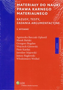 Obrazek Materiały do nauki prawa karnego materialnego Kazusy, testy, zadania argumentacyjne