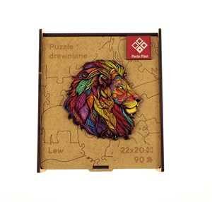 Obrazek Puzzle drewniane A4 - Lew