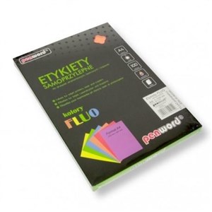 Bild von Etykiety samoprzylepne A4 fluo pomarańczowe 100ark