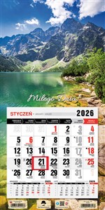 Bild von Kalendarz 2026 trójdzielny jednodzielny mini z magnesem Tatry KTJ2 V39